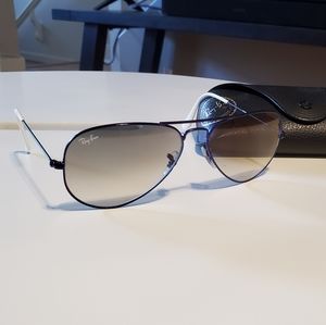 EUC Purple Rayban Aviator sunglasses